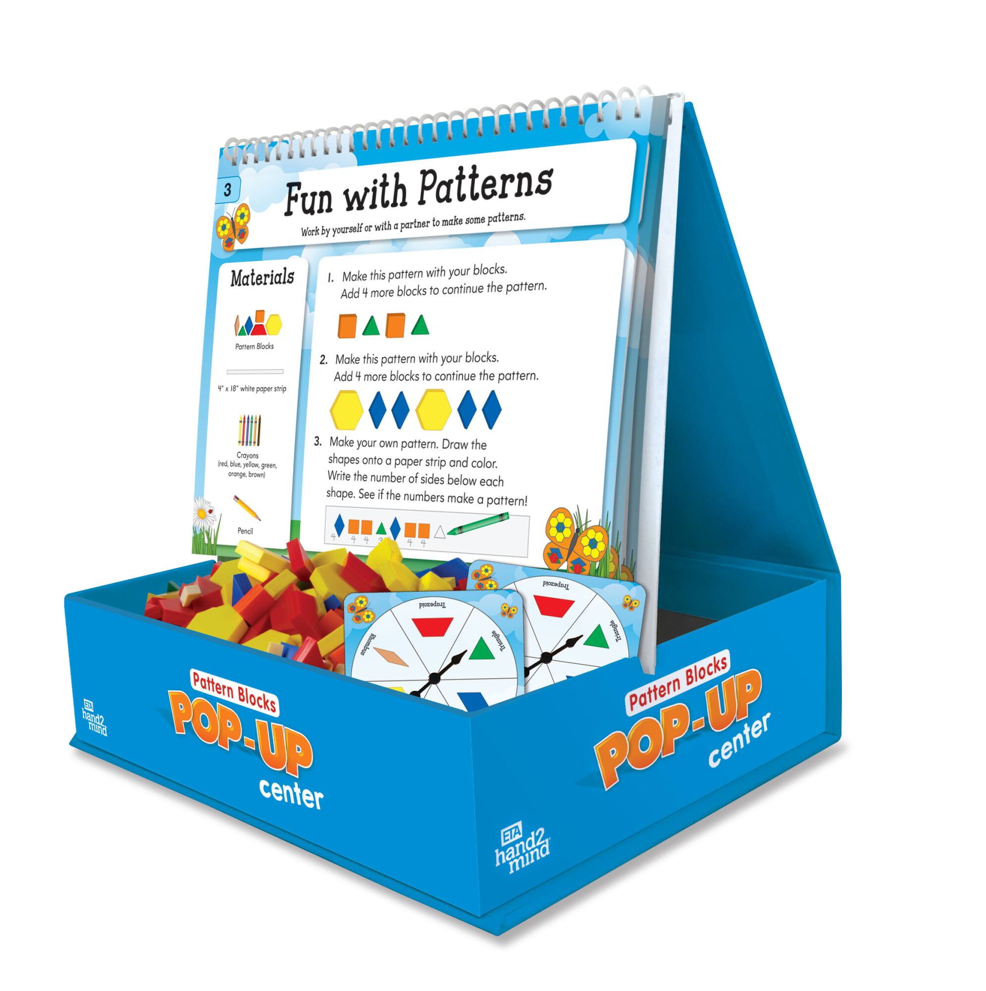 hand2mind® Pattern Blocks Pop-Up Center Math Games